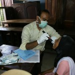 Dr.Riyaz Ahmed  MDS  Team leader attending to the students