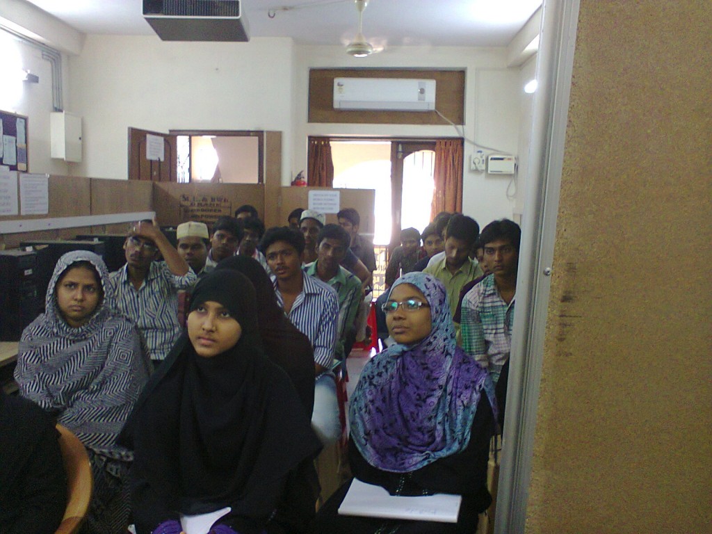 The audience in rapt attention